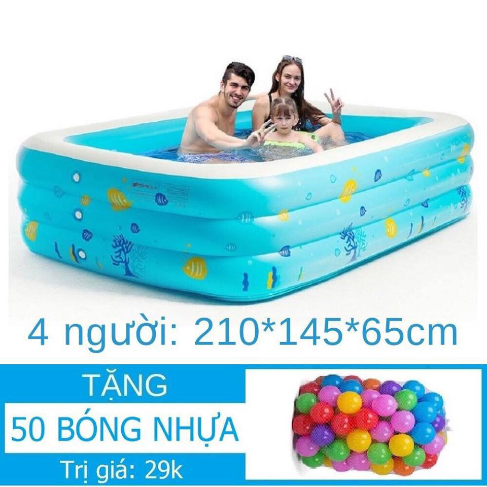 [GIẢM GIÁ] BỂ BƠI PHAO BƠI BƠM HƠI 120/130/150/180/210cm Tặng 50 Bóng Nhựa Mềm KIÊM NHÀ BÓNG -RẺ VÔ ĐỊCH