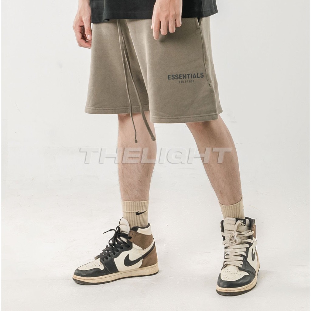 Quần short FEAR OF GOD FOG ESSENTIALS unisex TLS thời trang nam nữ chất liệu nỉ bông cao cấp