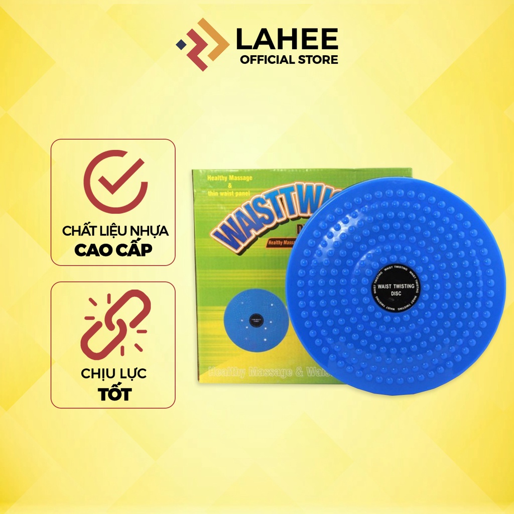 Bàn xoay eo, đĩa xoay 360 độ tập cơ bụng, giảm cân kèm hạt massage chân - LAHEE 16DXE