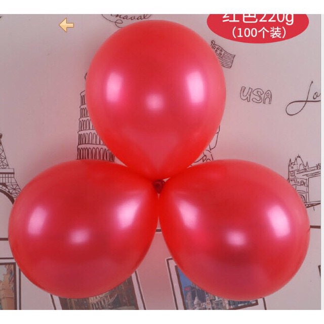 Sét 50 bóng nhũ size lớn từ 25cm - 30cm