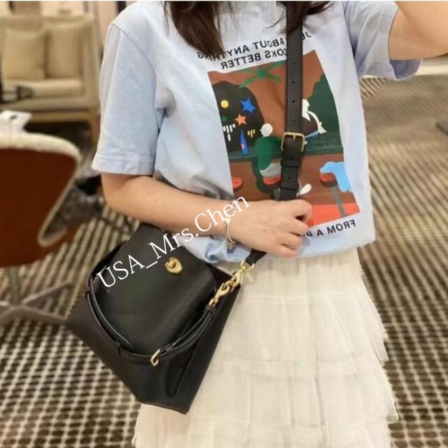 COACH Messenger Túi Xô Túi Messenger, Vải Thiều Da Liễu Túi Đeo Vai Công Suất Lớn Túi Nữ