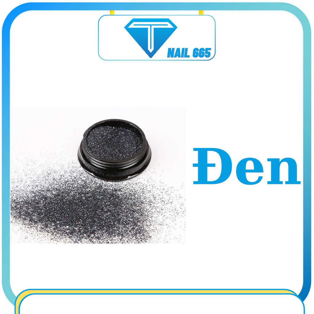 Nhũ rắc móng nail , nhũ rắc nail kim cương mịn đen trắng