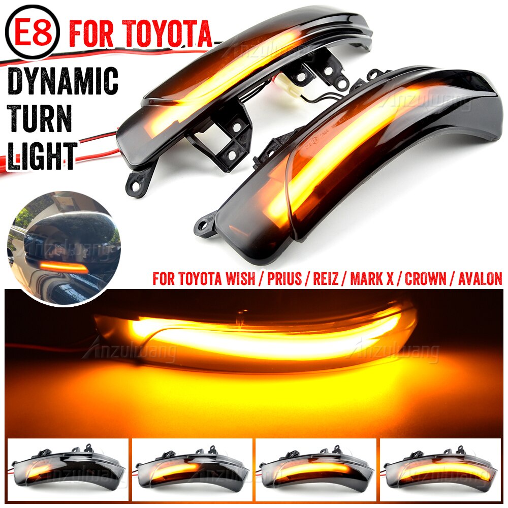 Phù Hợp Gương Chiếu Hậu Tích Hợp Đèn LED Cho Xe Toyota WISH / PRIUS / REIZ / MARK X / CROWN / AVALON / CAMRY