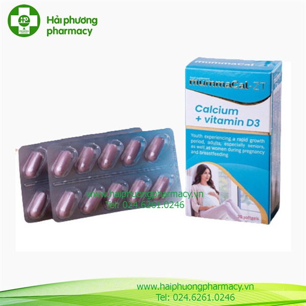 [CHÍNH HÃNG ] MummaCal-ZT - Bổ sung Canxi, Vitamin D3, tăng hấp thu Canxi, giúp xương chắc khỏe (Hộp 30 Viên) Chưa Có Đá