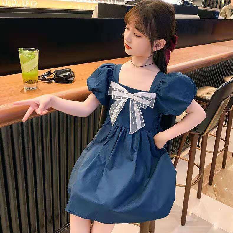 Đầm Đính Nơ Thời Trang Mùa Hè Phong Cách Hàn Quốc Dành Cho Bé Gái 1 Đến 2-3 - 4-5 Đến 6 Đến 7 Đến 8 Đến 9-10 To 11-12 - 13 Tuổi