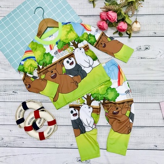 Bộ quần áo tay dài 3 chú gấu Bare Bears thun lạnh