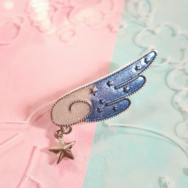 Cài áo cánh Sakura Thủ Lĩnh Thẻ Bài pin trâm gắn balo túi xách Sakura Yukito CCS cardcaptor sakura