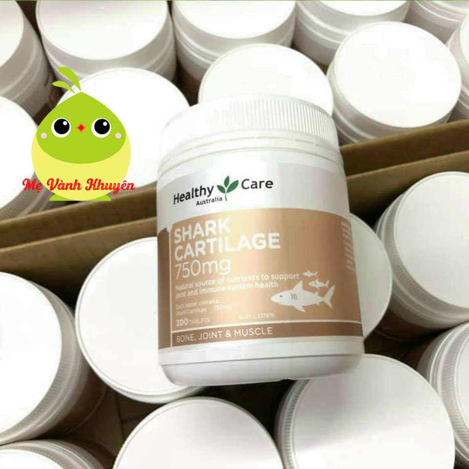 Sụn vi cá mập Healthy Care Shark Cartilage 750mg, Úc