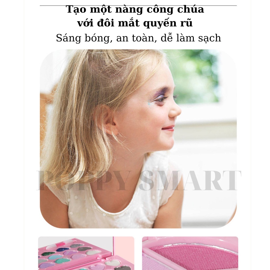Đồ chơi trang điểm cho bé gái, Bộ đồ chơi trang điểm Dễ Dàng Làm Sạch bằng Nước và An Toàn Cho Bé Gái