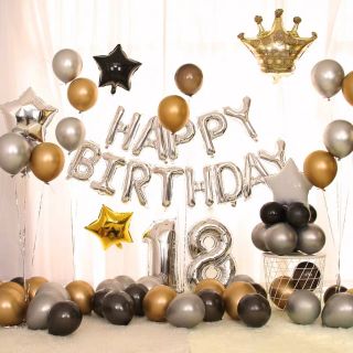 Set Bóng Sinh Nhật HB098 Đầy đủ y như hình +bơm+keo dán+ruy băng