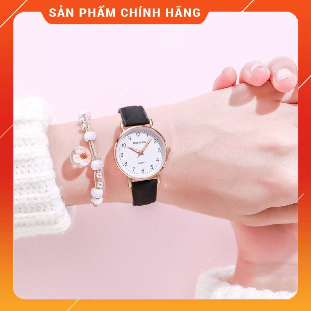 [Hàng Chính Hãng]  Đồng hồ nữ thời trang Mstianq ms09 dây da mềm êm tay, mặt số giờ cực đẹp [Uy tín về chất lượng] | BigBuy360 - bigbuy360.vn