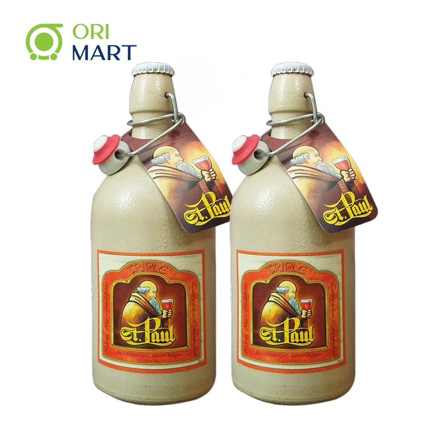 COMBO QUÀ 2 CHAI BIA SỨ BỈ THẦY TU ST. PAUL TRIPLE 500ML