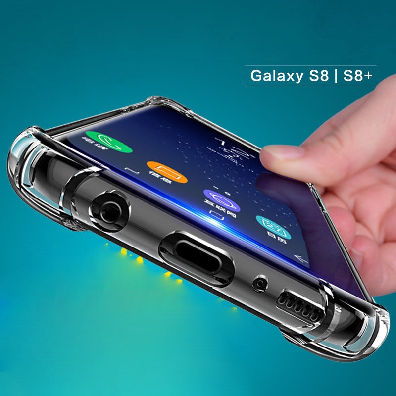 Ốp điện thoại siêu mỏng trong suốt siêu mỏng chống sốc cho SAMSUNG GALAXY S8 S9 S10 PLUS S7 EDGE S6