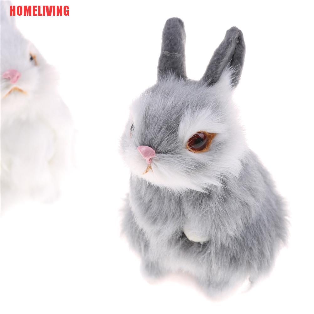 Mô Hình Thỏ Lông Trắng Trang Trí Nhà Cửa