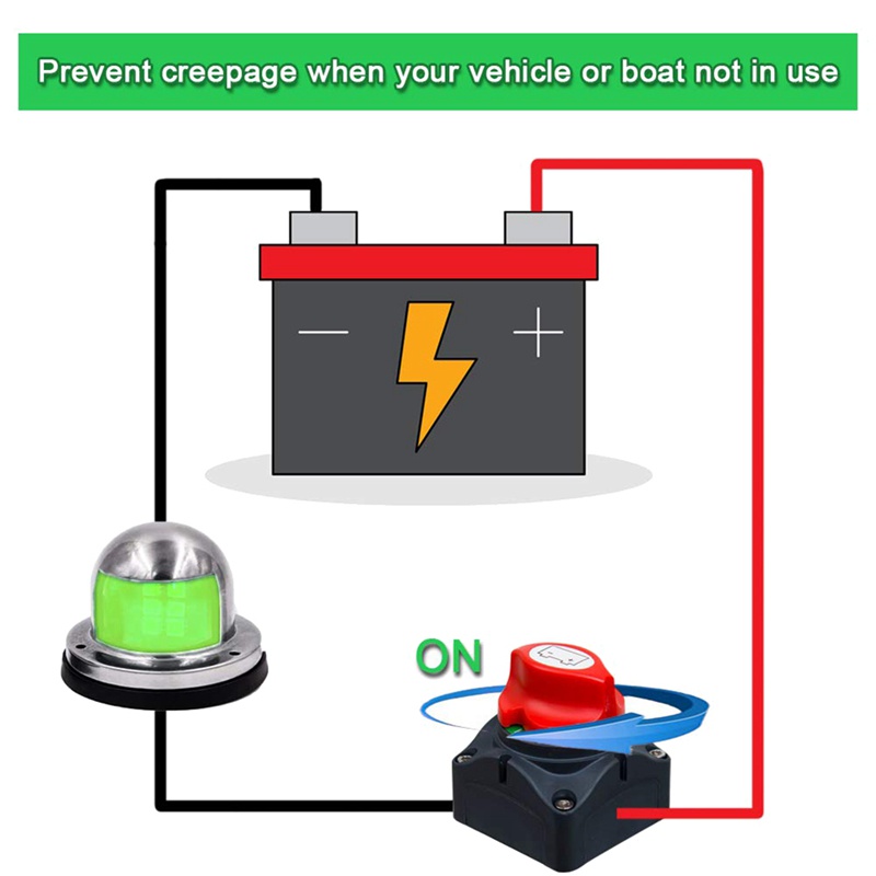 Công Tắc Ngắt Kết Nối Pin 12V 24V 48V 60V Chống Nước Cho Tàu Thuyền