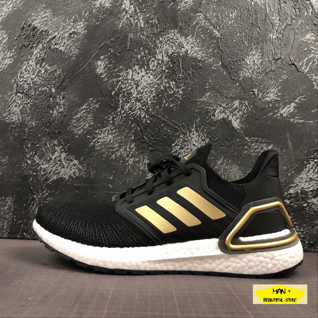 Giày thể thao ULTRA BOOST 6.0 đen vạch vàng dành cho nam nữ