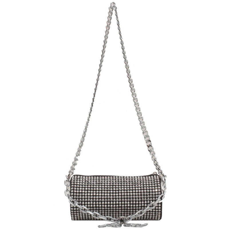 Ielgy Túi Xách Đính Kim Cương Giả Phối Dây Xích Dễ Phối Đồ Cho Nữ