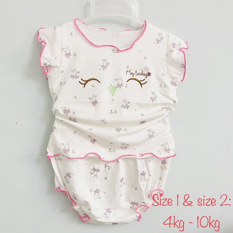 Set 5 bộ đồ đồ bé gái, đồ bộ sơ sinh, quần áo bé gái size từ 4kg đến 10kg ChangChang Baby GIAO MÀU NGẪU NHIÊN