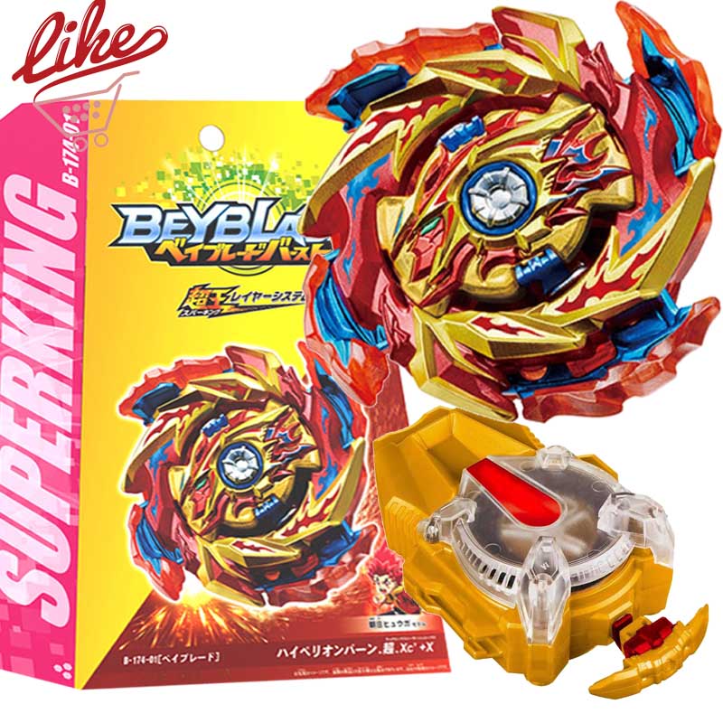 (Beyblade đỏ) Laike Beyblade Burst Flame B174 SuperKing Booster Single Beyblade với Launcher