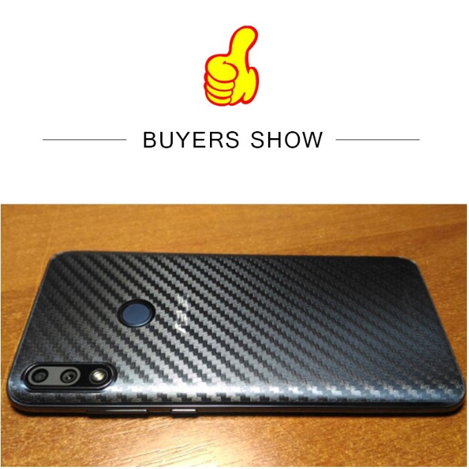 Set 2 Miếng Dán Sợi Carbon Bảo Vệ Mặt Sau Cho Vivo Y19 Y91C Y11 S1 Pro V17 Pro V15 Pro Y15 2020 Y17 Y12