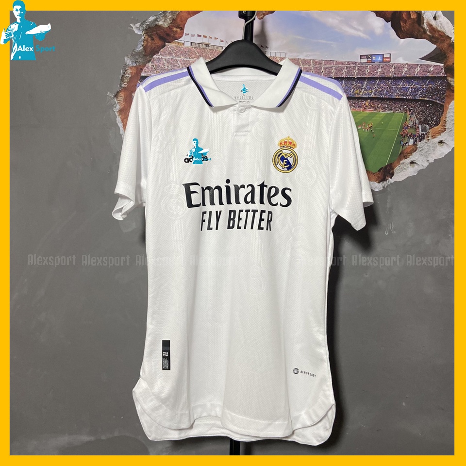 Bộ Quần Áo Bóng Đá CLB Real Trắng sân nhà 22-23 BẢN ĐẸP - Alex Sport