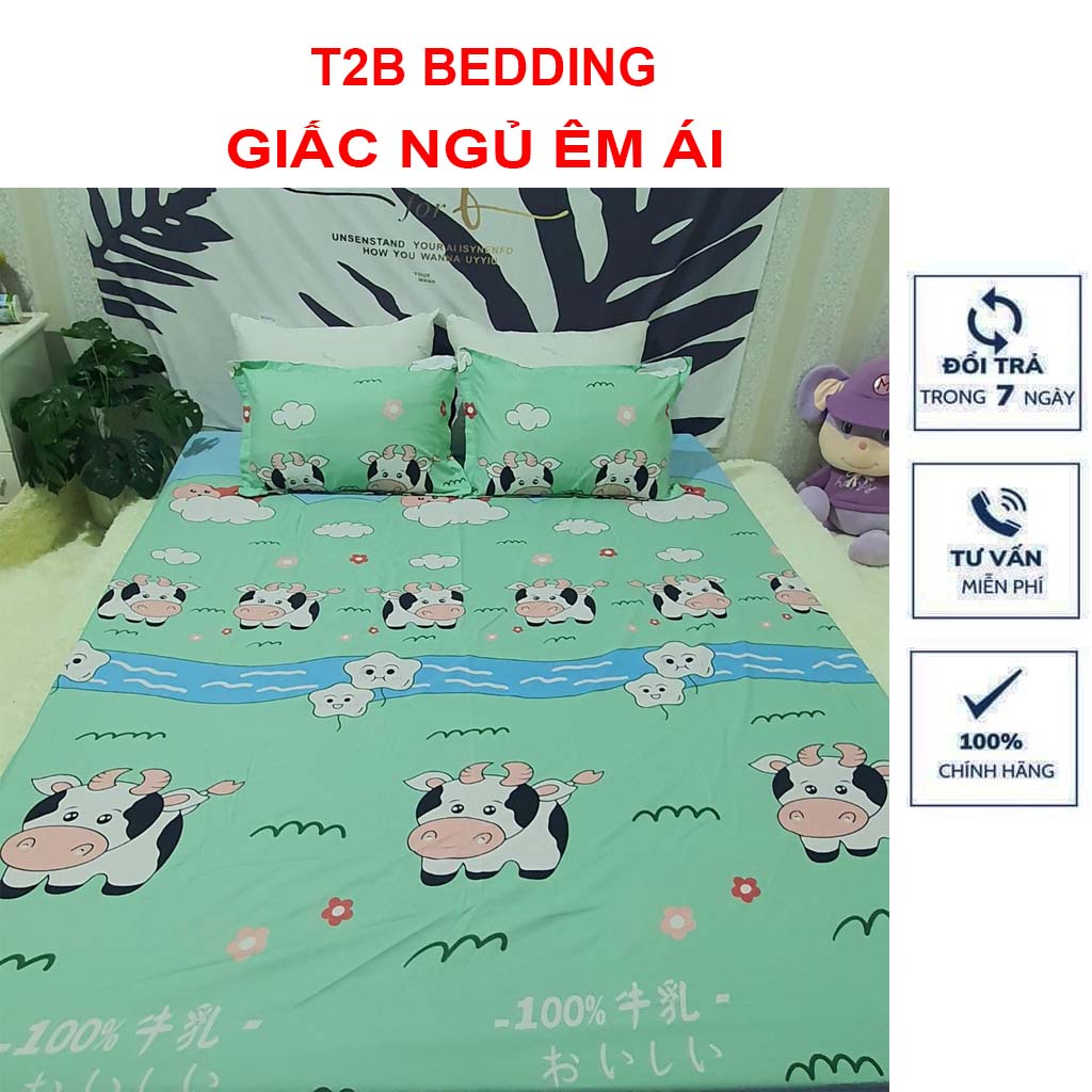 Bộ ga gối cotton poly 1m6 x 2m