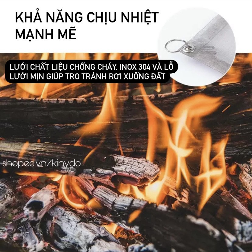 BẾP NƯỚNG CỦI THAN GẤP GỌN BỀN DỄ SỬ DỤNG CHỊU LỰC TỐT DÃ NGOẠI DU LỊCH CẮM TRẠI NATUREHIKE NH20SK001