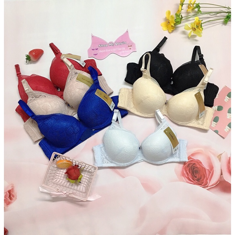 Áo lót mút 3,5cm có gọng- phủ ren ôm khít ngực chống há miệng, chống hở ngực