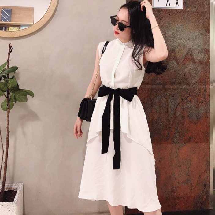 Đầm Đi Tiệc Dáng Suông Thắt Eo Sang Trọng Tinh Tế