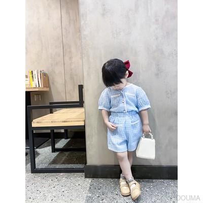 Set Áo Thun + Quần Short Lưng Cao Ống Rộng Phong Cách Phương Tây Cho Bé Gái