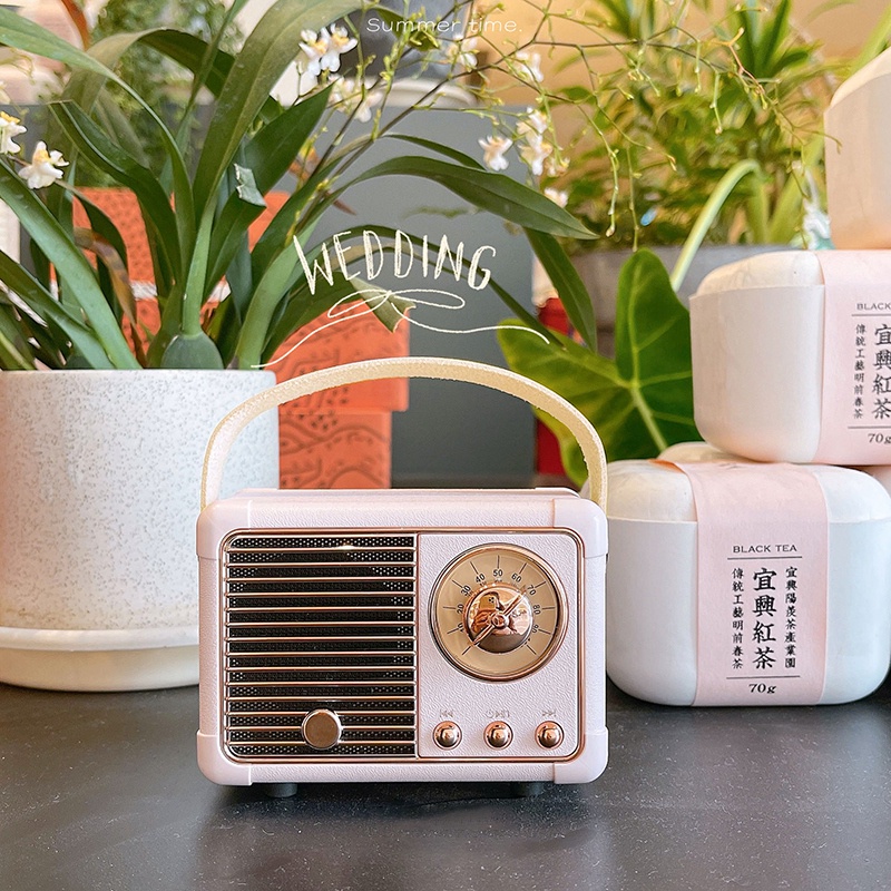 Loa Bluetooth Không Dây Phong Cách Vintage Hỗ Trợ FM/AM/SW