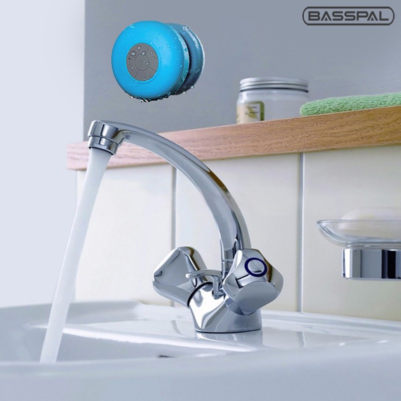 ◈♠Loa bluetooth Basspal W22 mini kết nối không dây chống nước sử dụng khi tắm/bể bơi/xe hơi