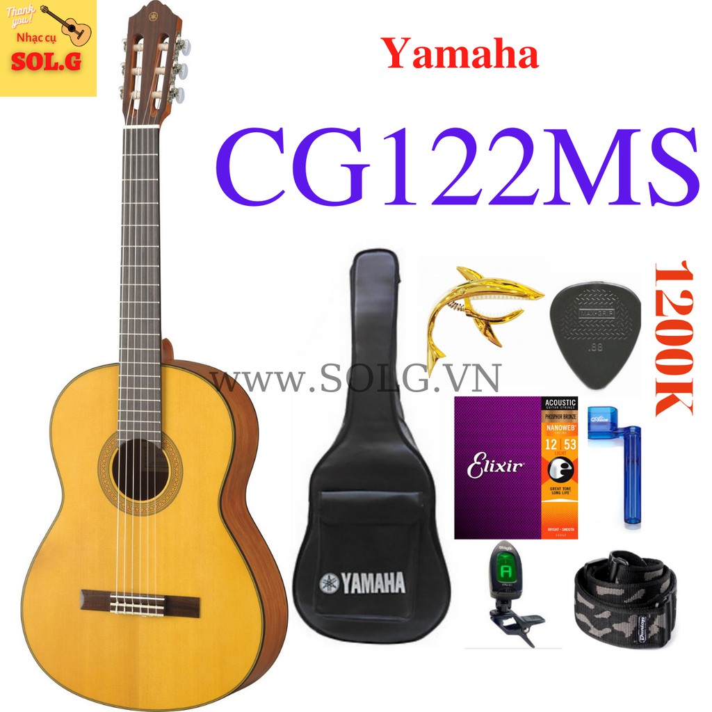 Guitar Classic Yamaha CG122MS - Sản xuất Indonesia - Nhập khẩu, phân phối bởi  Sol.G
