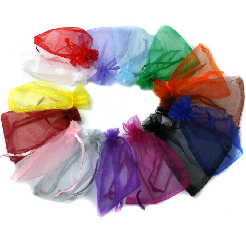 Set 10 túi vải organza 7x9cm đựng quà giáng sinh / đám cưới