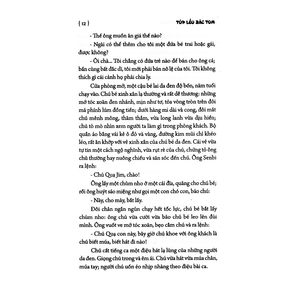 Sách: Túp Lều Bác Tom - Harriet Beecher Stowe - tái bản MLVH4355