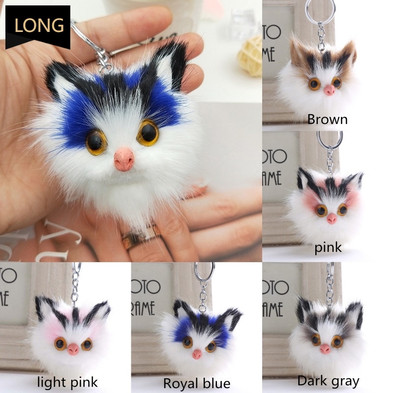 Móc Khóa Hình Mèo Bông Đáng Yêu