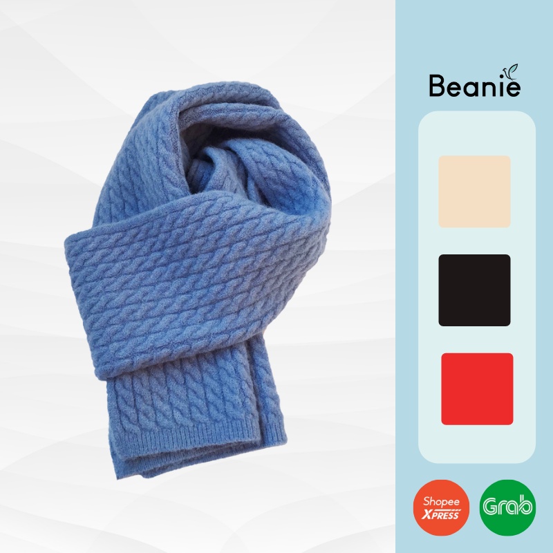 Khăn Quàng Cổ Đan Dày BEANIE Không Xù Thời Trang Hàn Quốc,  Khăn Choàng Cổ Len Công Sở Unisex Nam Nữ Mùa Đông KL05
