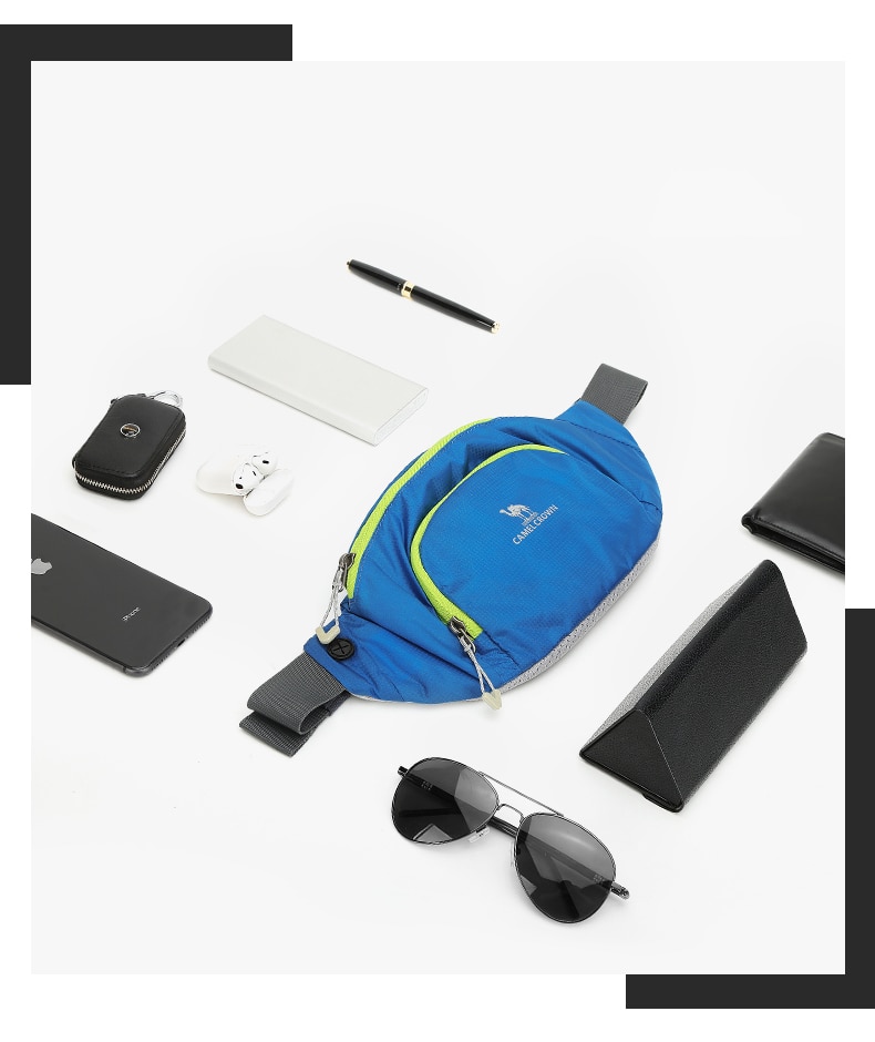 CAMEL Sports Pockets Men Running Mobile Phone Bag Women Fitness Multi-function Messenger Bag Shoulder Bag Outdoor Light Belt Bag