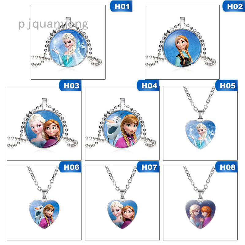 Dây chuyền mặt hình công chúa frozen làm quà tặng sinh nhật thời trang cho bé gái