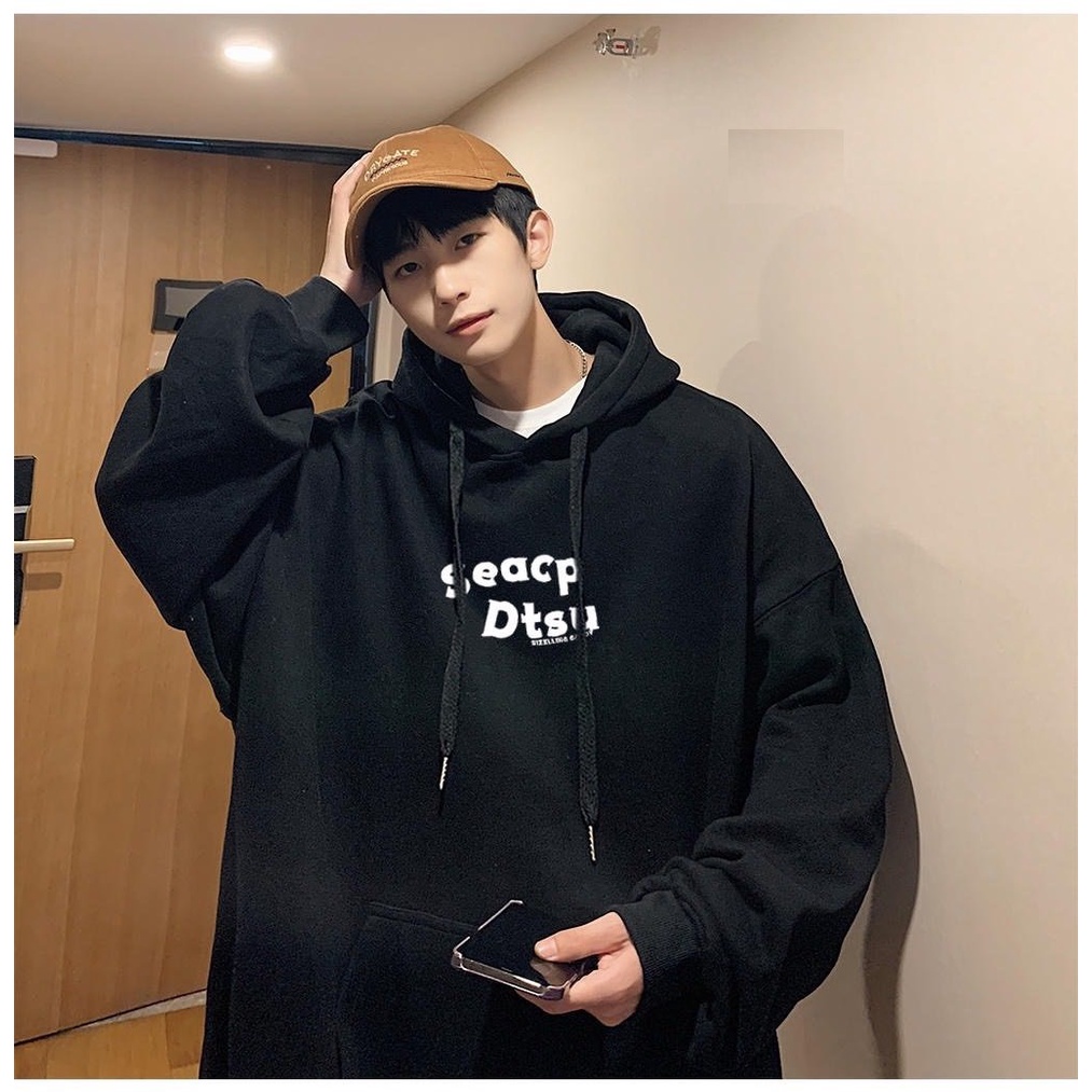 Áo hoodie nỉ ngoại Seacp Dtsu Unisex [FREESHIP] Hoodies form rộng tay bồng kiểu dáng đơn giản đường phố sweater peonyb