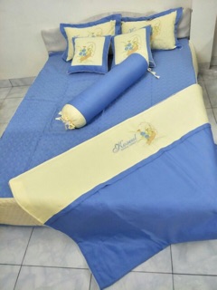 SET SATIN TRẦN BÔNG 7 MÓN