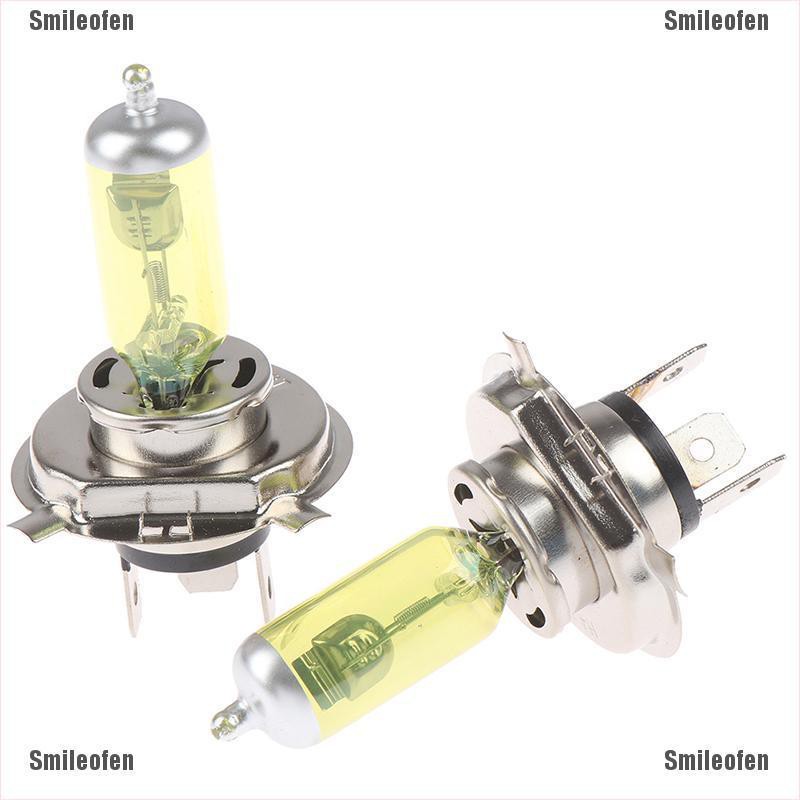 Bộ 2 Đèn Pha Halogen 55w H4 3000k 12v Chất Lượng Cao
