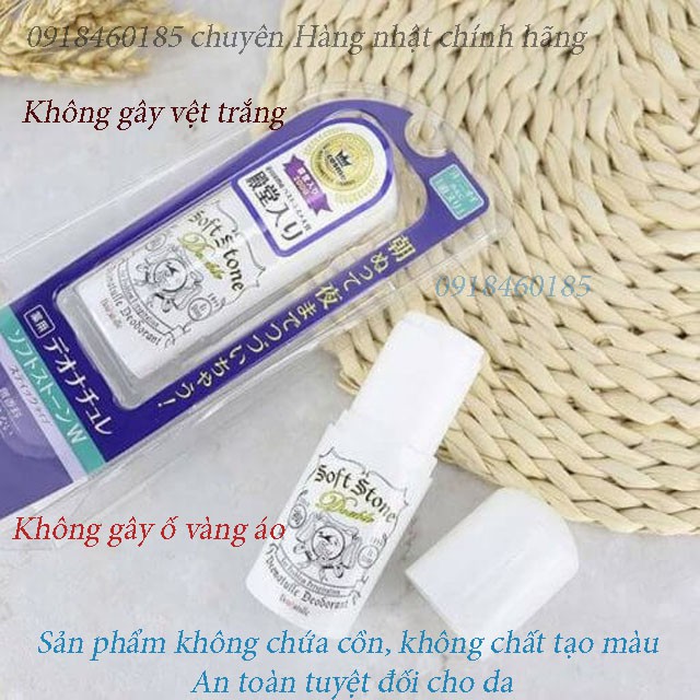 [Mua 1 tặng 1]Lăn nách đá khoáng Nhật Bản Soft Stone Crystal Stone, khử mùi nổi tiếng số 1 tại Nhật