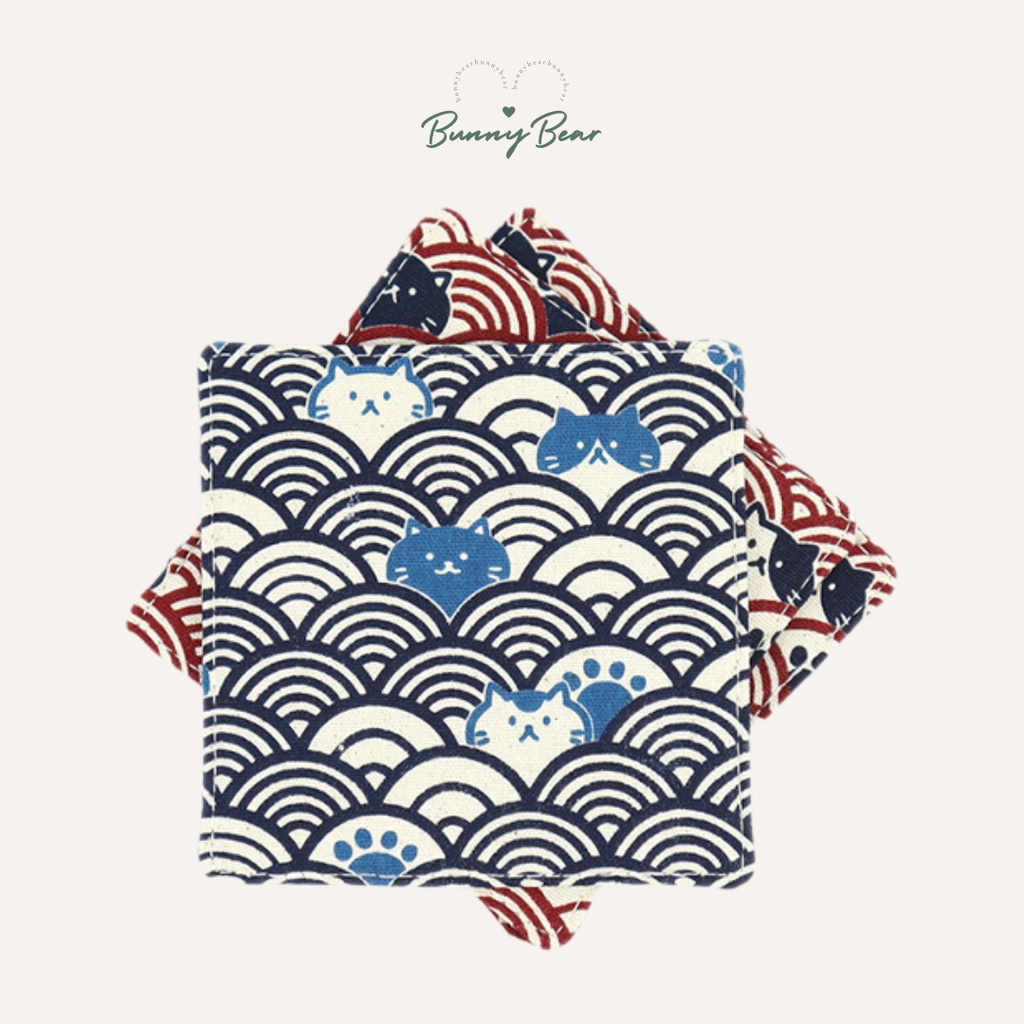 Lót ly vải in hình xinh xắn | Bunny Bear