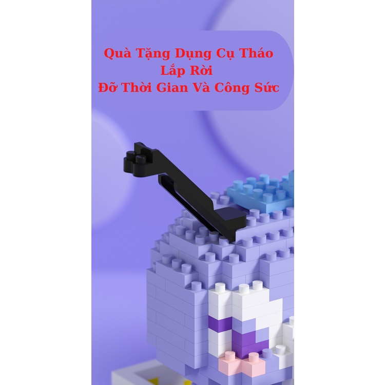Đồ chơi khối xây dựng nhân vật hoạt hình phát sáng cực đẹp quà tặng trẻ em Hamiha