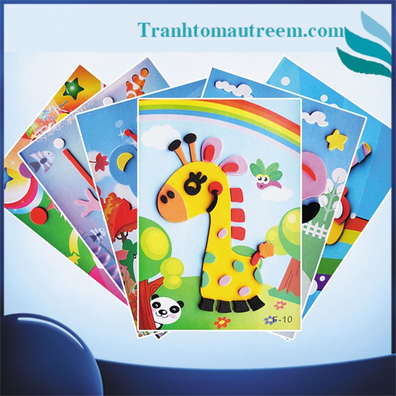 Tranh Xé Dán Giấy Xốp Cho Bé Size Lớn
