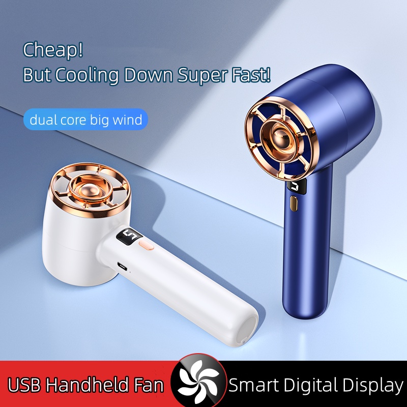Quạt Mini Cầm Tay Sạc USB Không Gây Tiếng Ồn Cho Học Sinh/Văn Phòng