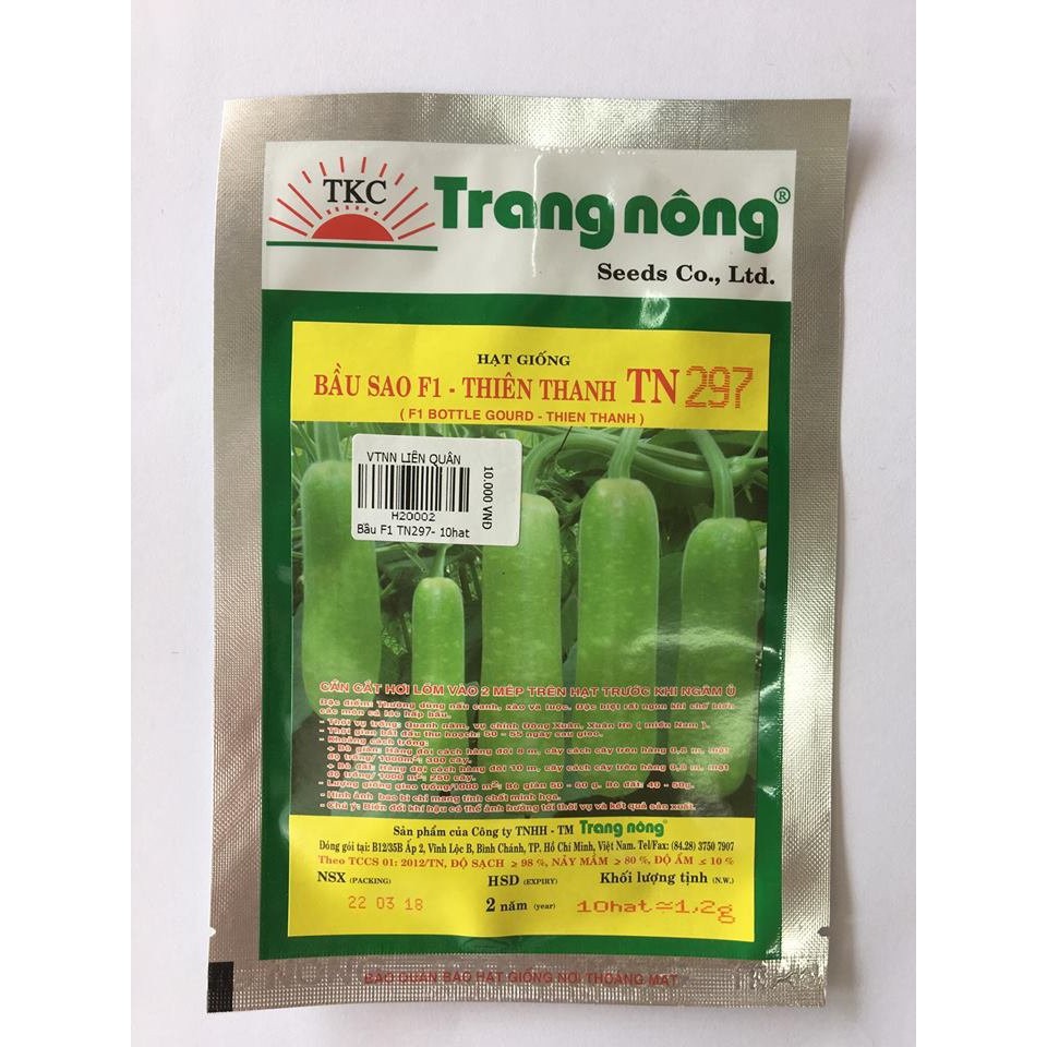 10H -  Hạt giống Bầu sao Trang Nông