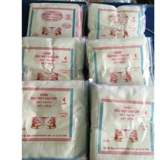 10 Khăn sữa 4 lớp mịn kiba