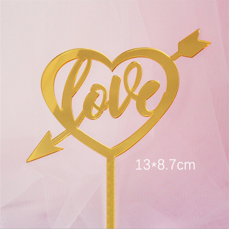 Trang Trí Sinh Nhật - Combo 10 chiếc Meka Hình trái tim mũi tên